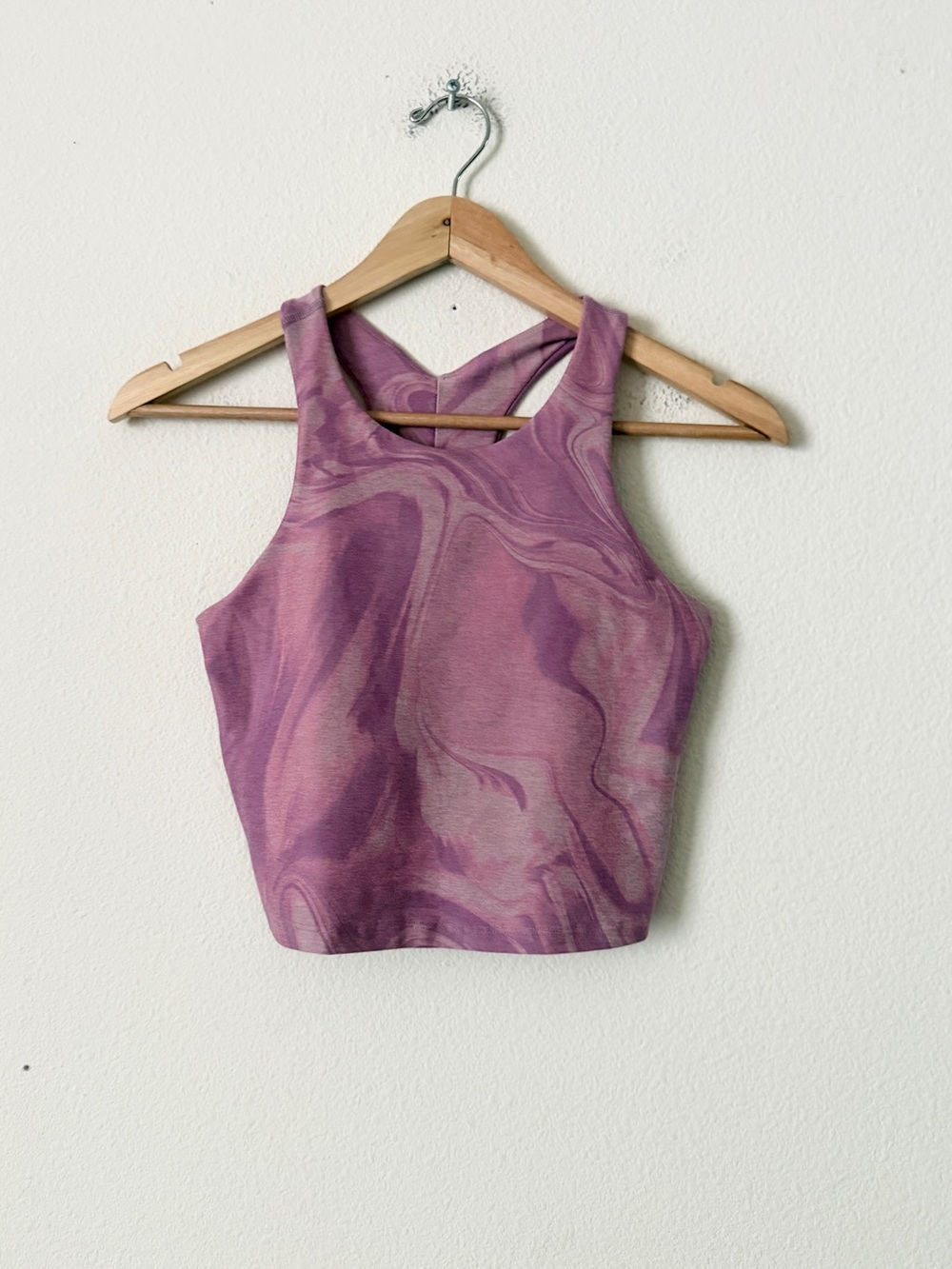Beyond Yoga MEDIUM SMALL Spacedye Printed leggings sports bra set purple marble - Picture 2 of 10